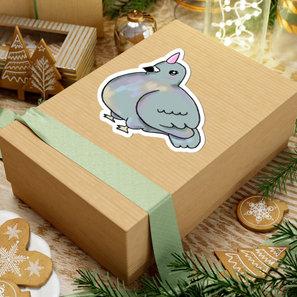 Pigeon Kiss-Cut Sticker