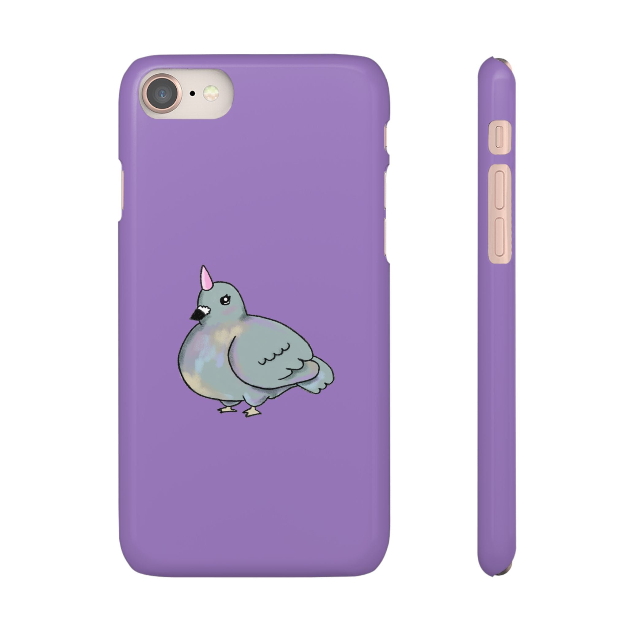 Purple Unicorn Pigeon Snap Phone Case