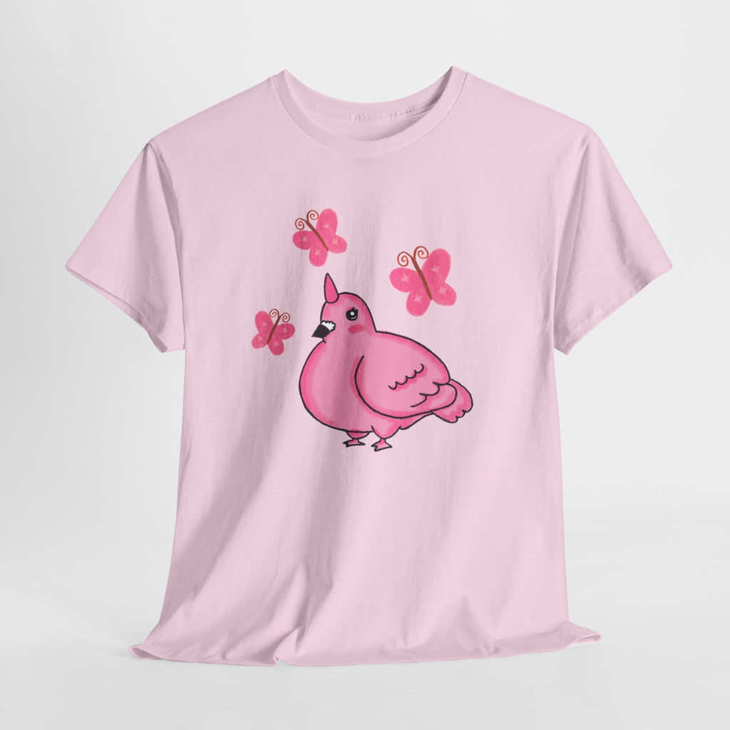 Pink Butterfly Unicorn Pigeon Shirt