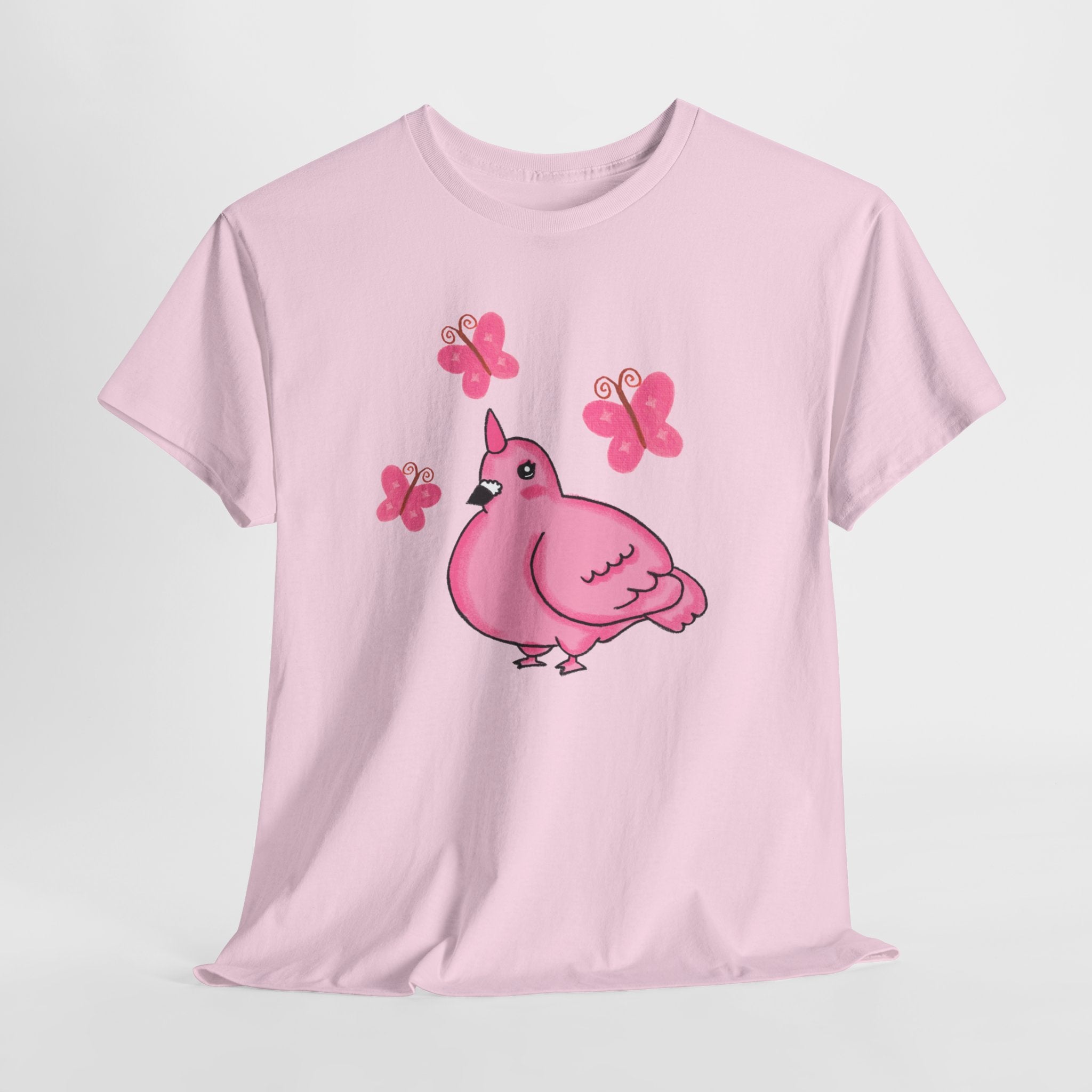 Pink Butterfly Unicorn Pigeon Shirt