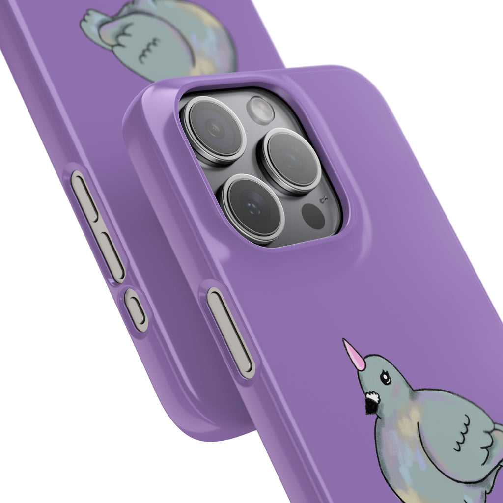 Purple Unicorn Pigeon Snap Phone Case