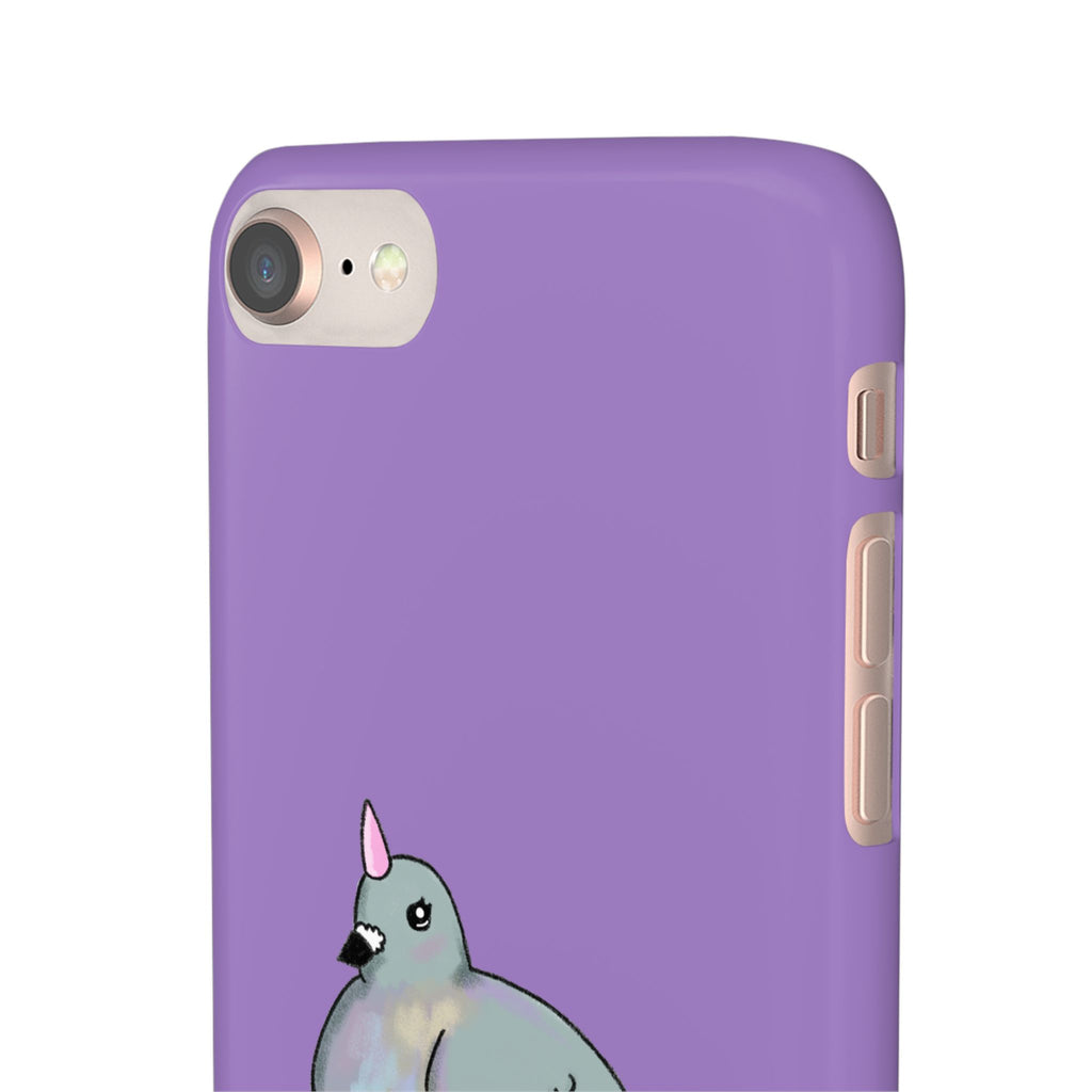 Purple Unicorn Pigeon Snap Phone Case