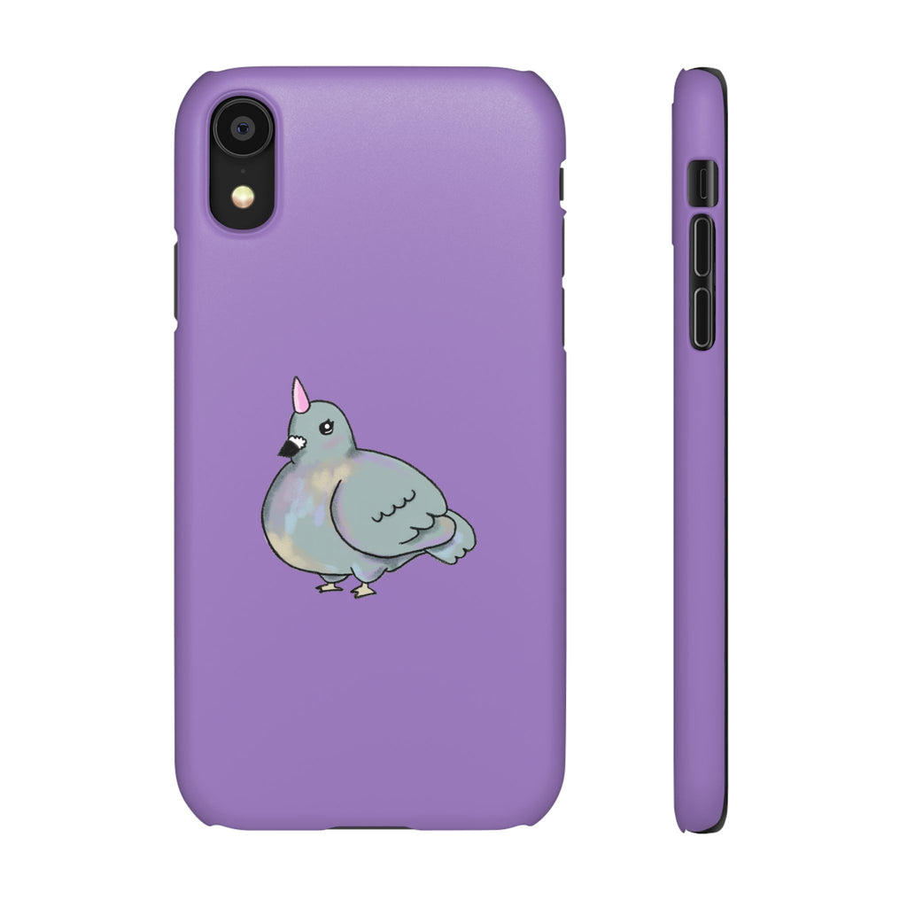 Purple Unicorn Pigeon Snap Phone Case
