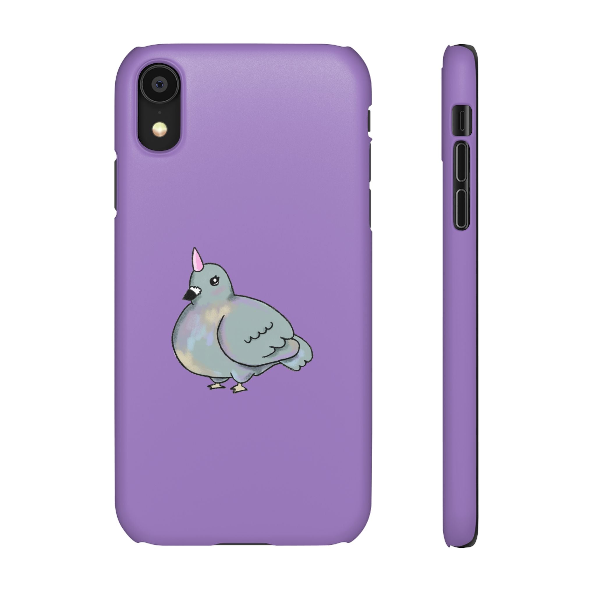 Purple Unicorn Pigeon Snap Phone Case
