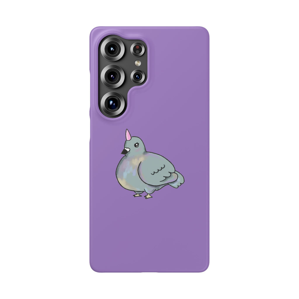 Purple Unicorn Pigeon Snap Phone Case