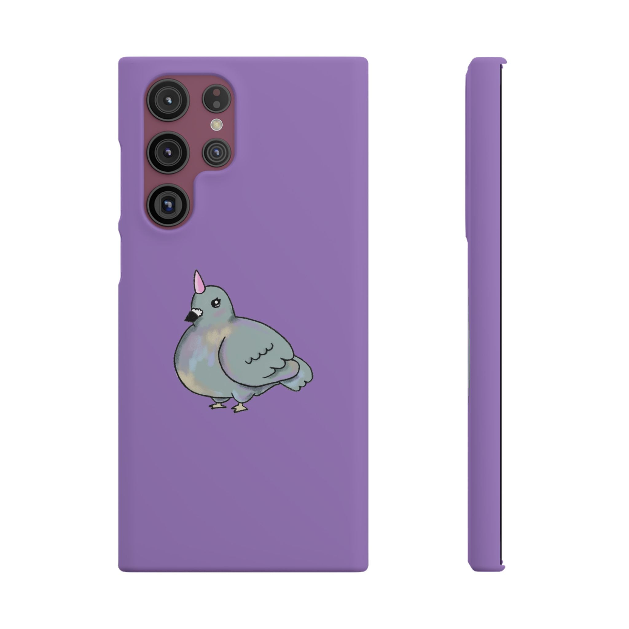 Purple Unicorn Pigeon Snap Phone Case