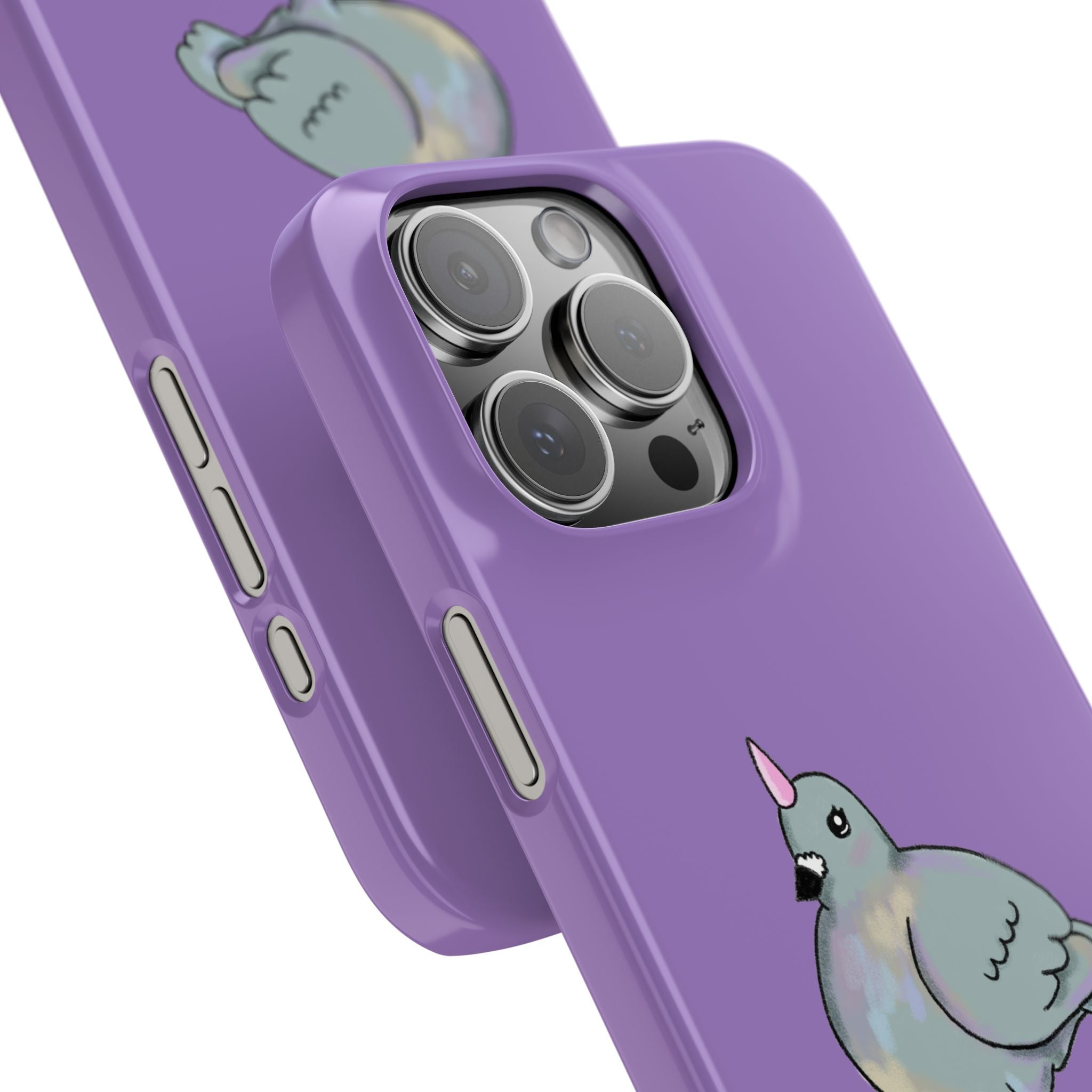 Purple Unicorn Pigeon Snap Phone Case