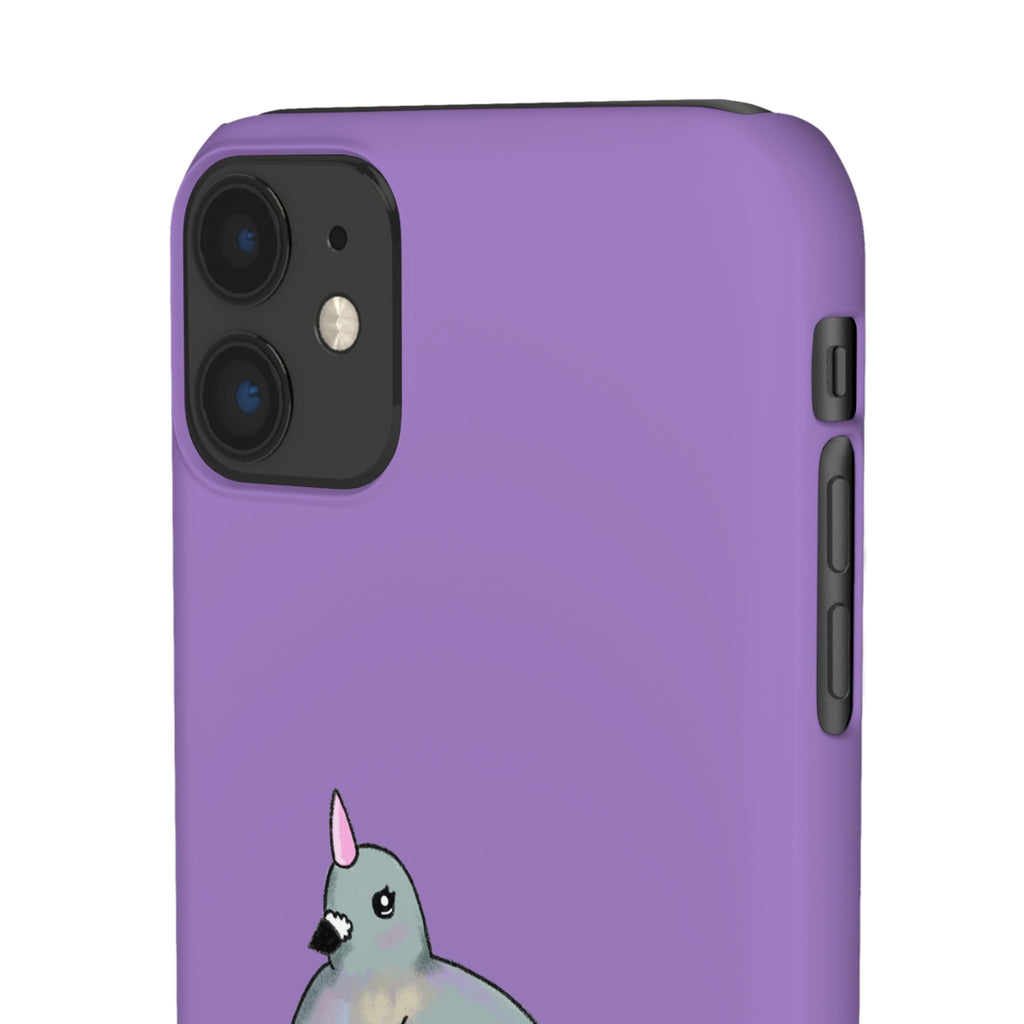 Purple Unicorn Pigeon Snap Phone Case