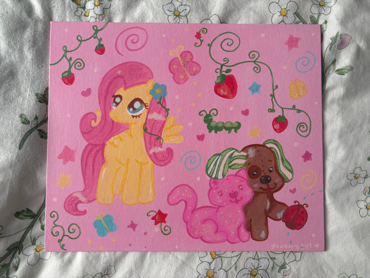 Strawberry shortcake mix painting - COMMISSION