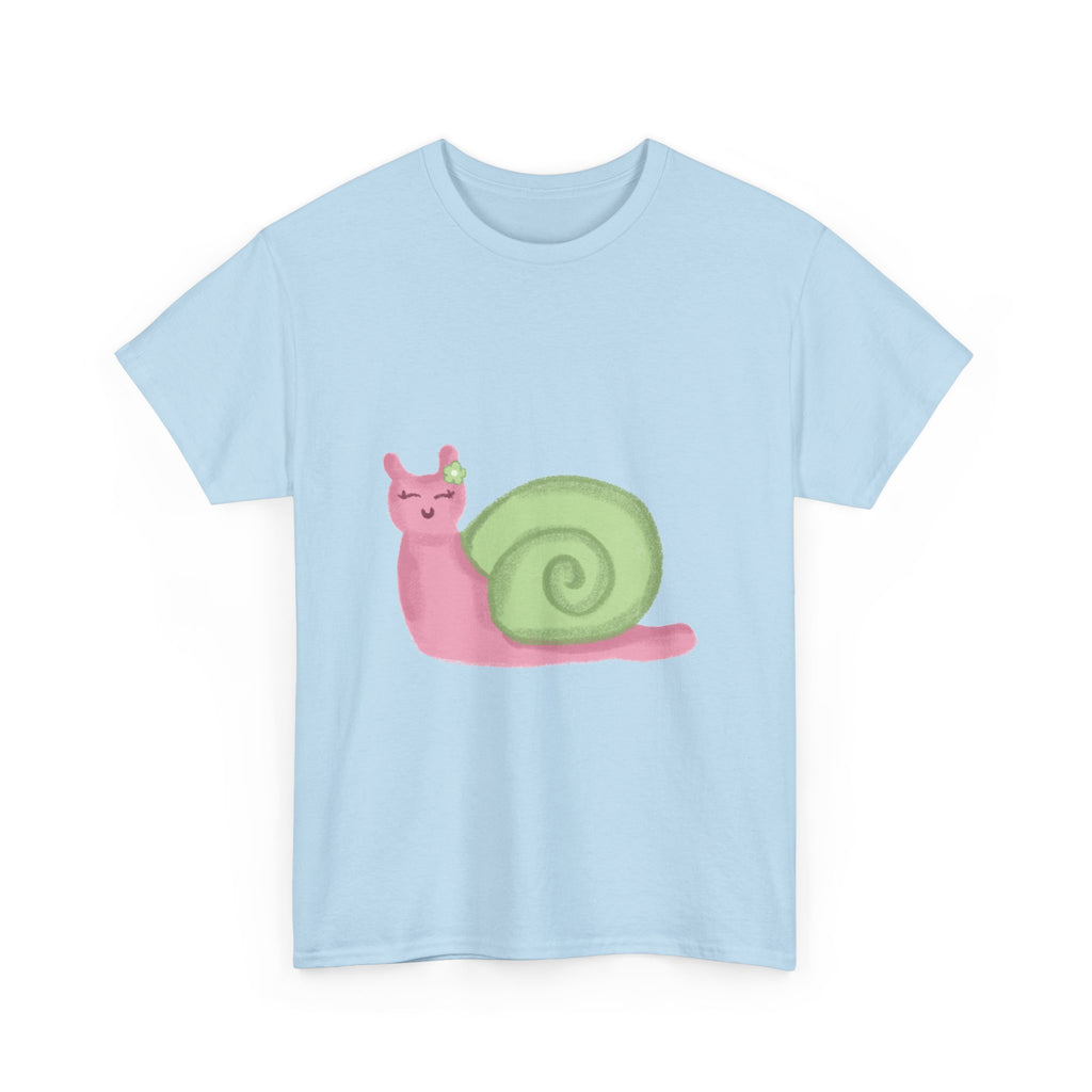 Pink and Green Snail Cotton Tee
