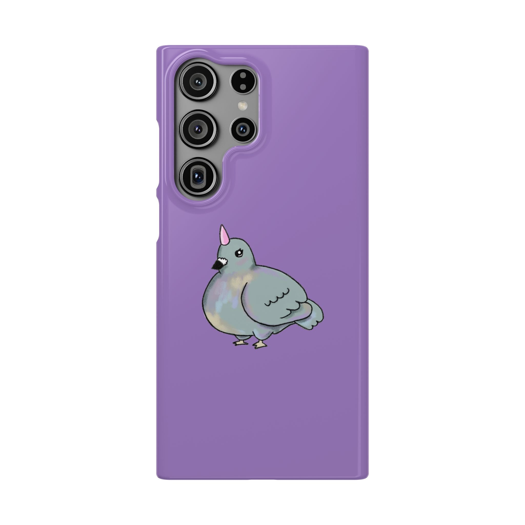Purple Unicorn Pigeon Snap Phone Case