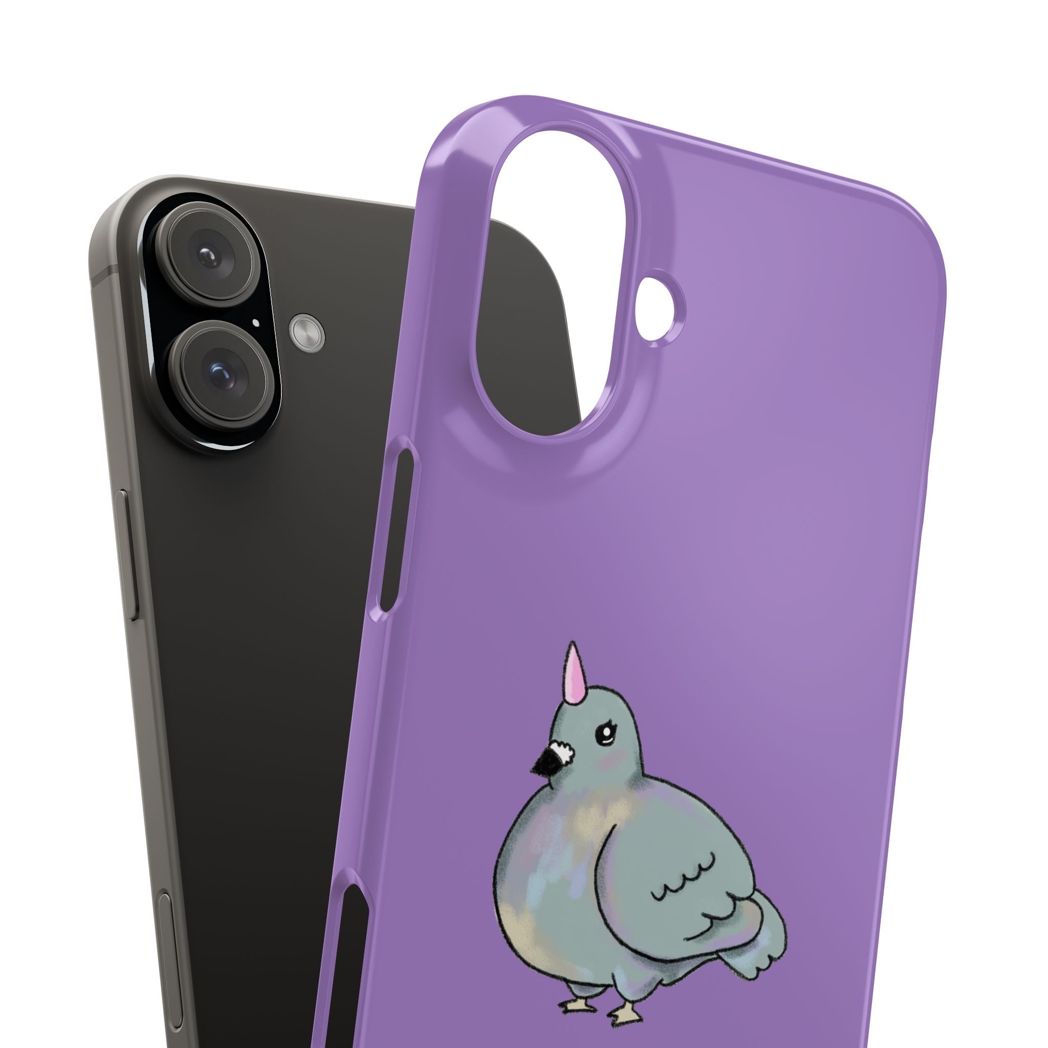 Purple Unicorn Pigeon Snap Phone Case