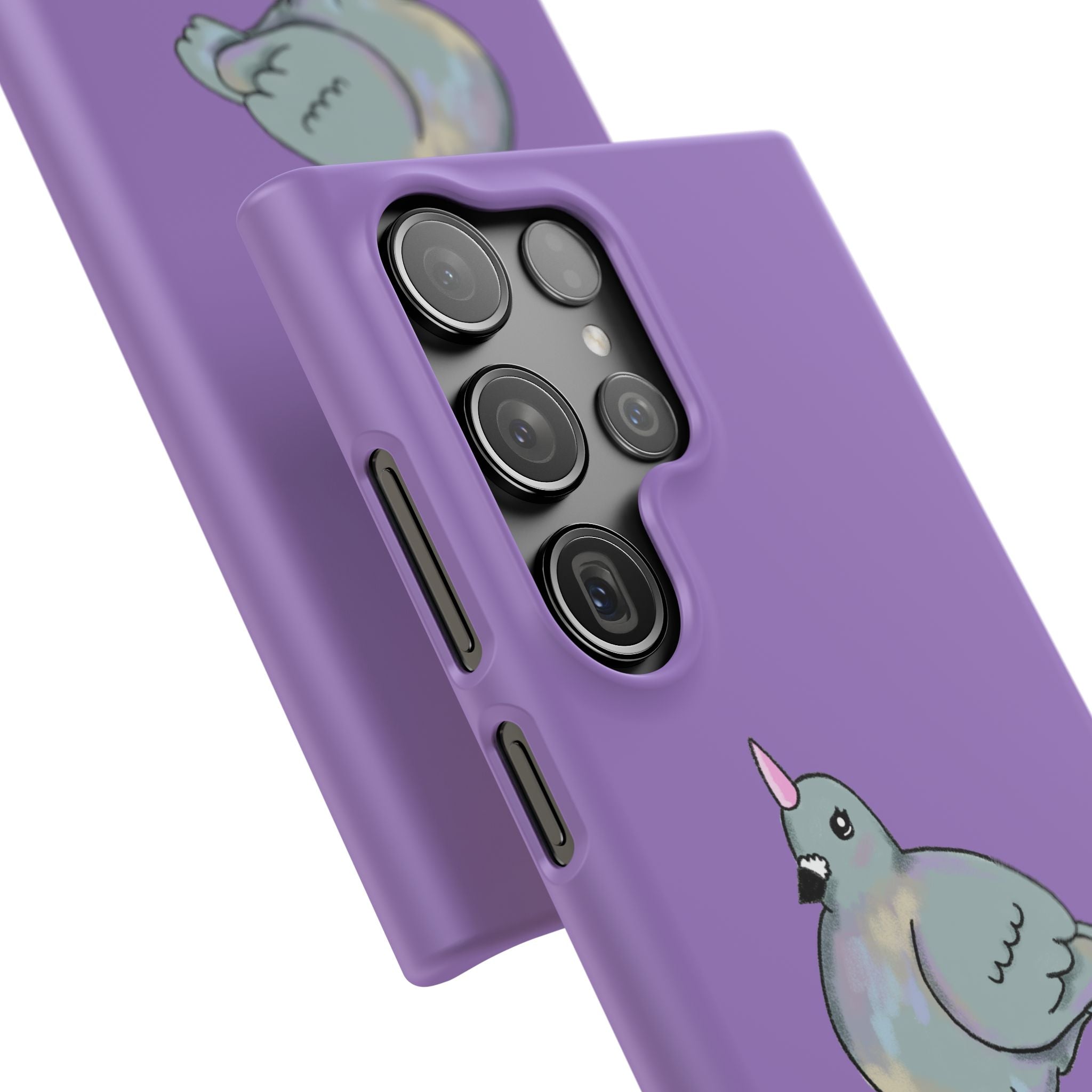Purple Unicorn Pigeon Snap Phone Case