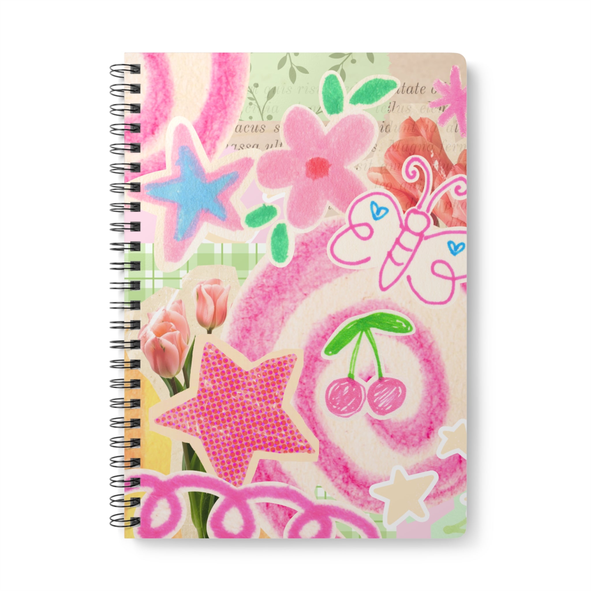 Pink Swirly A5 Spiral Notebook