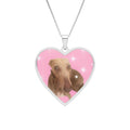 Whippet Dog Heart Photo Pendant