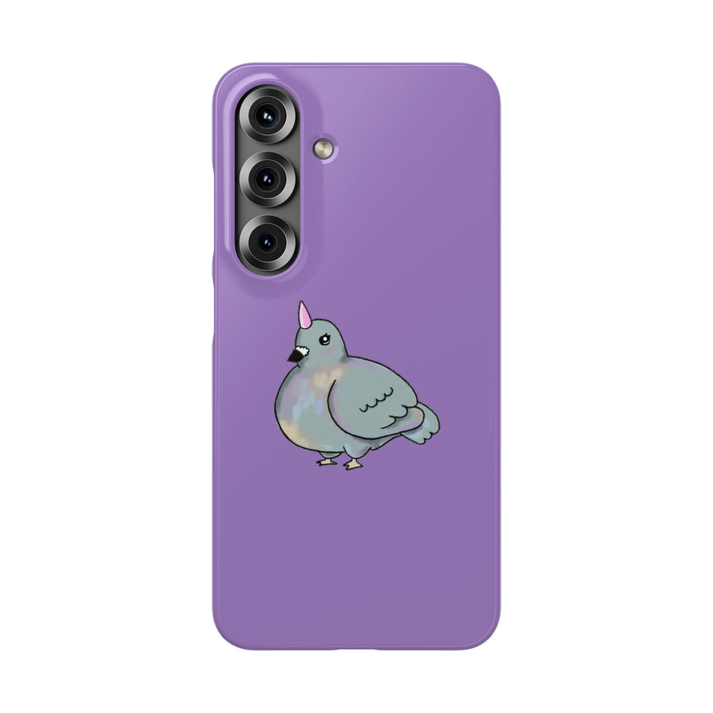 Purple Unicorn Pigeon Snap Phone Case