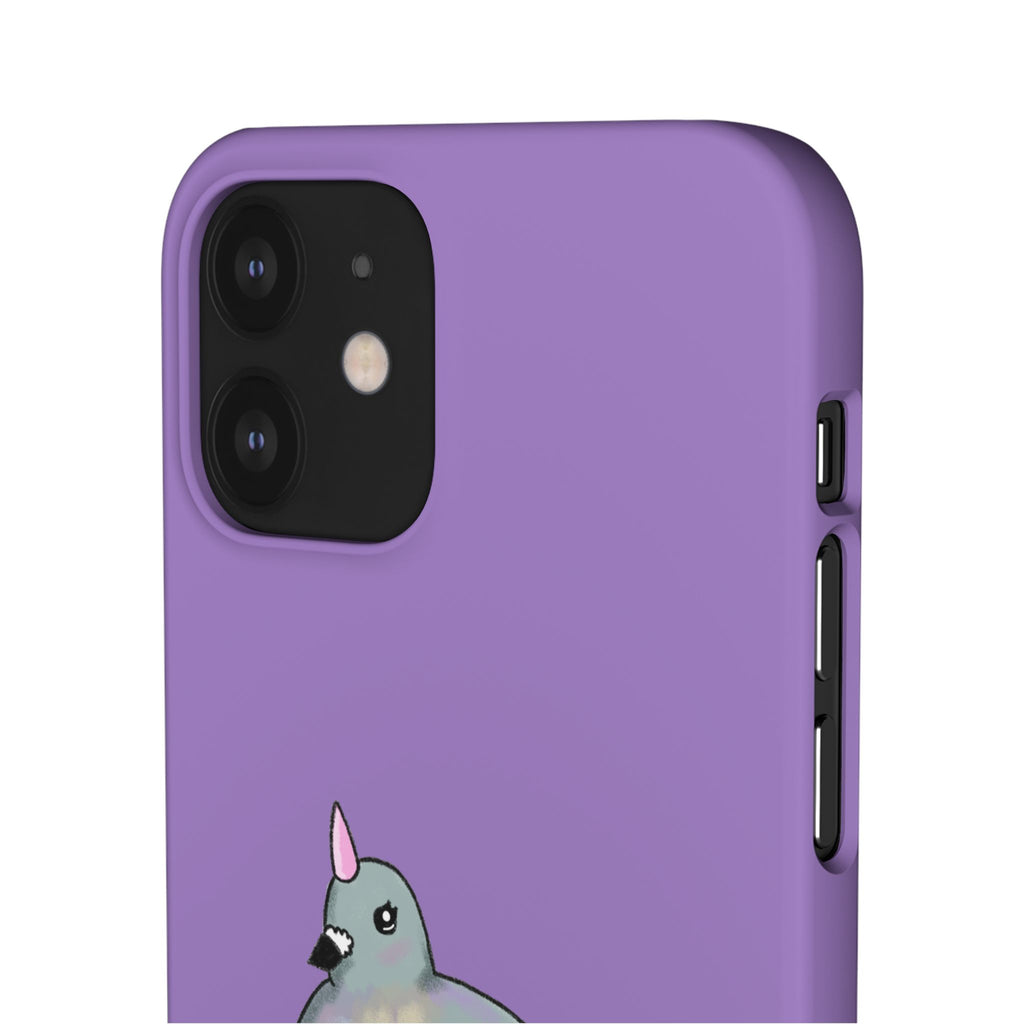 Purple Unicorn Pigeon Snap Phone Case