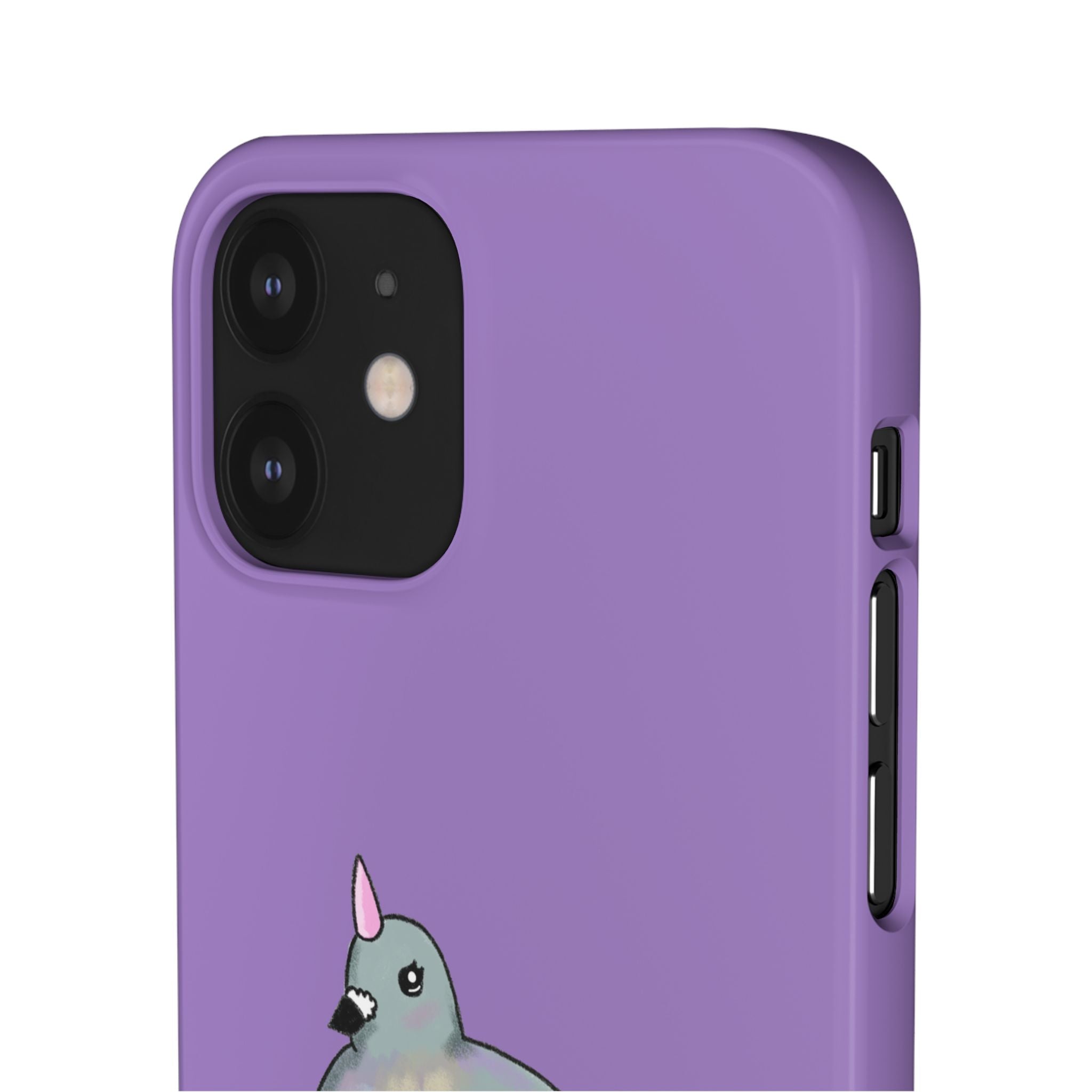 Purple Unicorn Pigeon Snap Phone Case