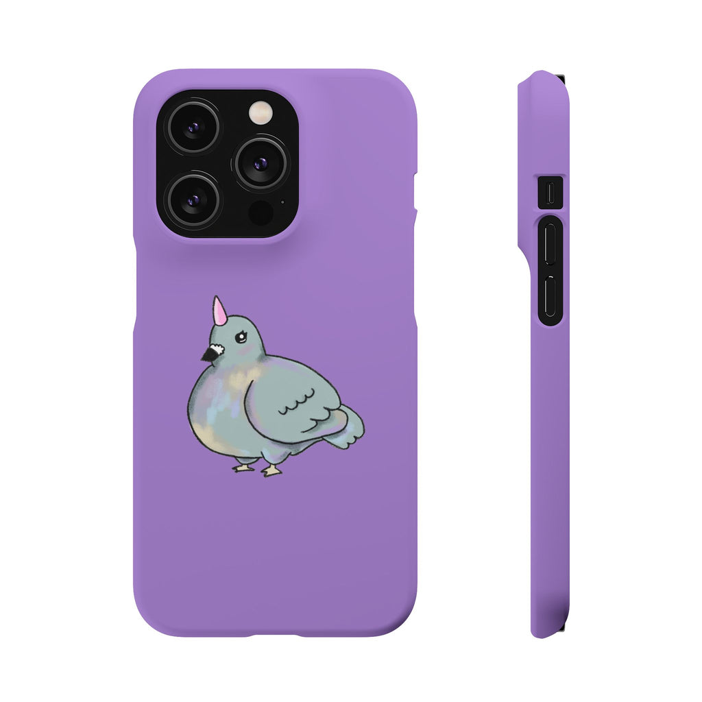 Purple Unicorn Pigeon Snap Phone Case
