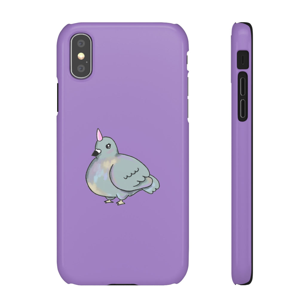 Purple Unicorn Pigeon Snap Phone Case