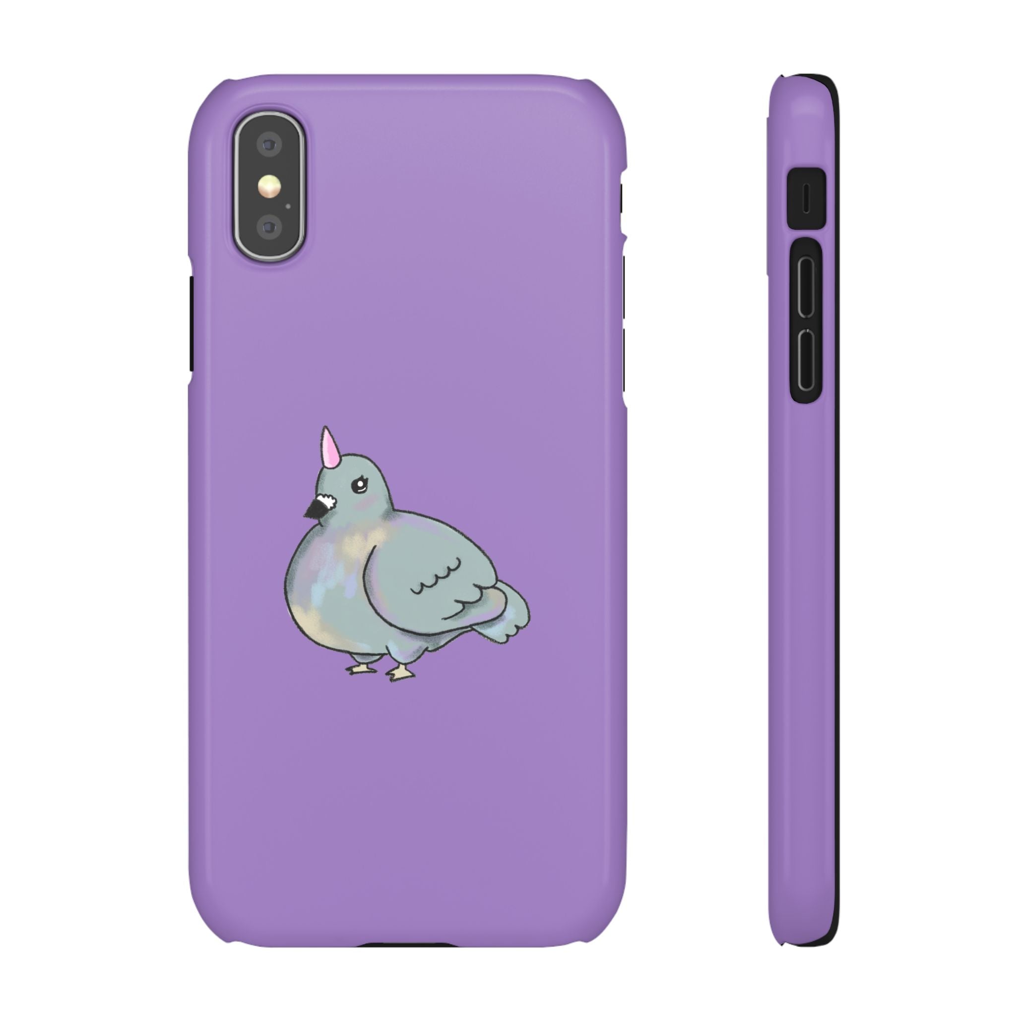 Purple Unicorn Pigeon Snap Phone Case