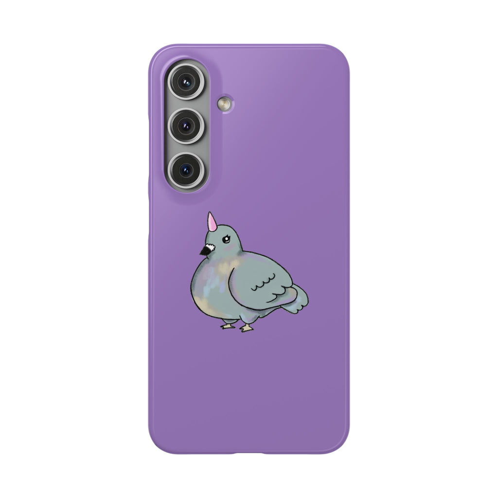 Purple Unicorn Pigeon Snap Phone Case