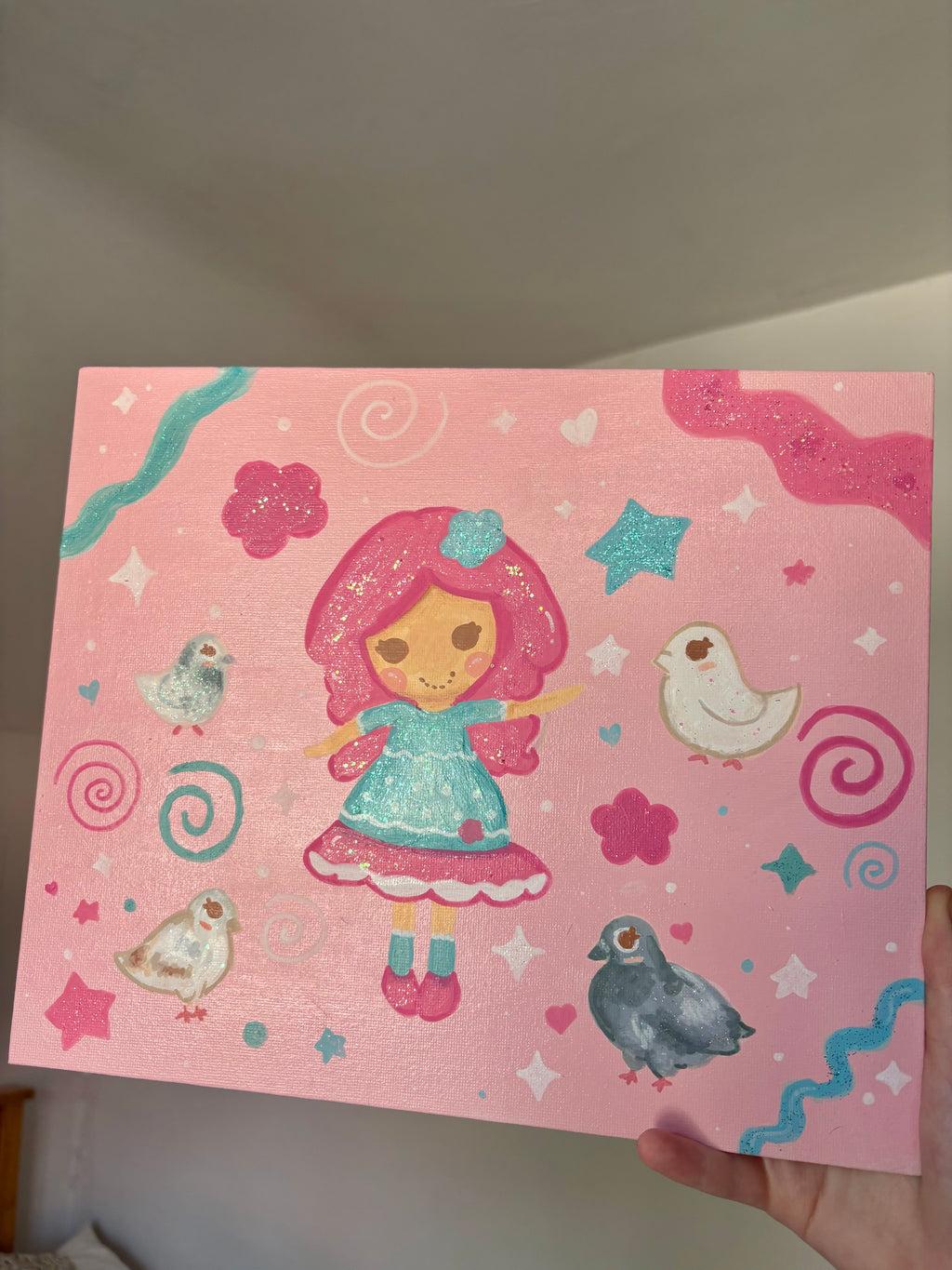 Pigeon Painting - COMMISSION