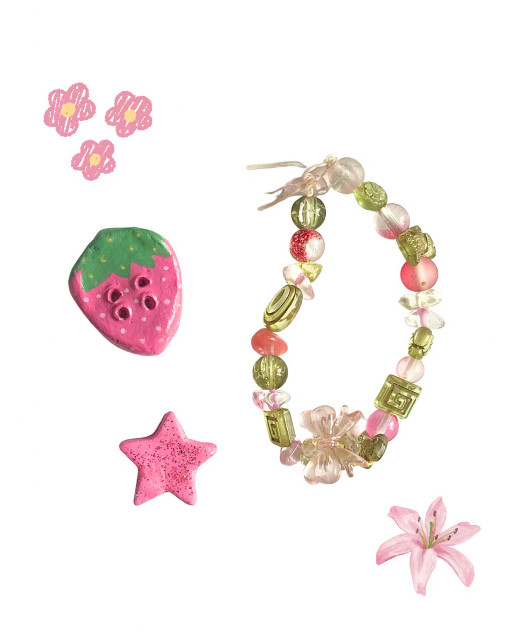 Pink and green cute bundle