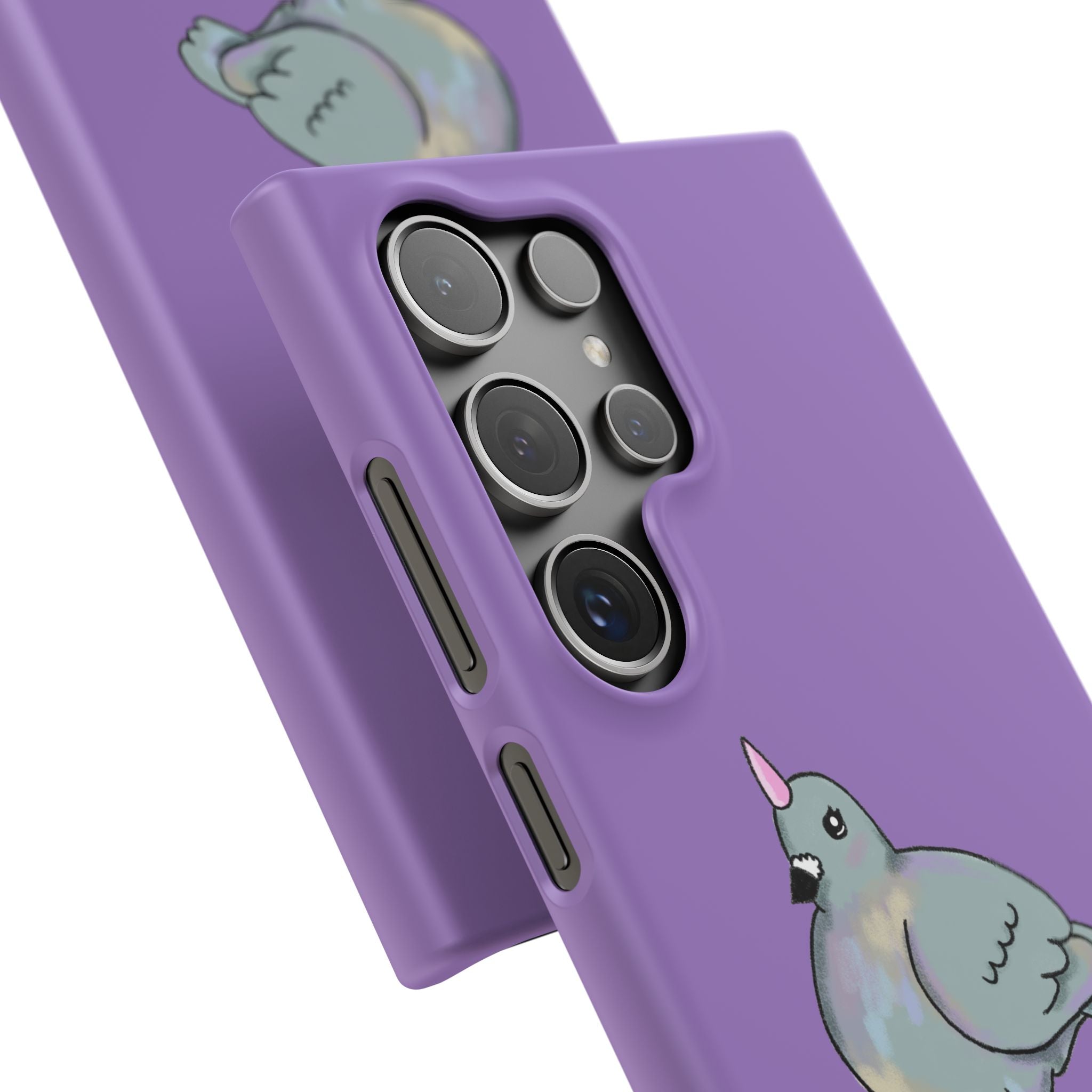 Purple Unicorn Pigeon Snap Phone Case