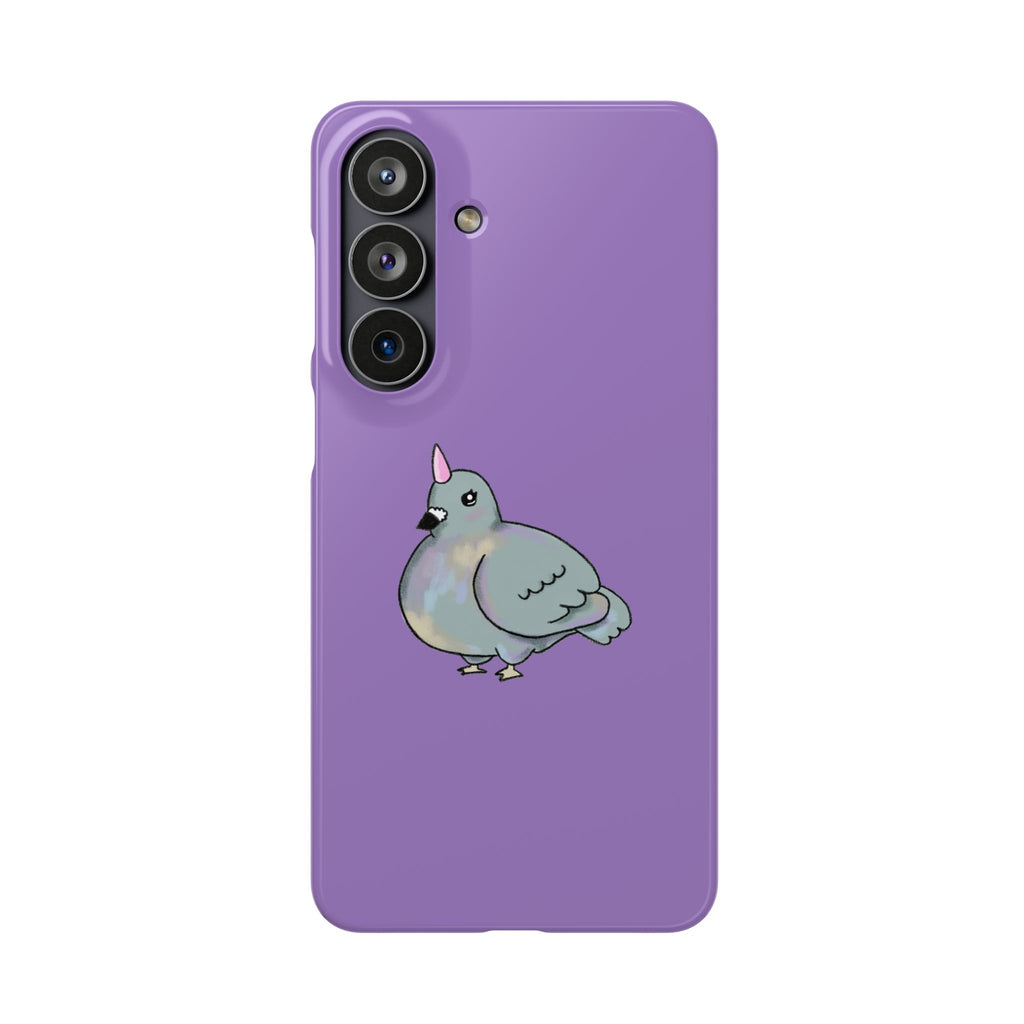 Purple Unicorn Pigeon Snap Phone Case