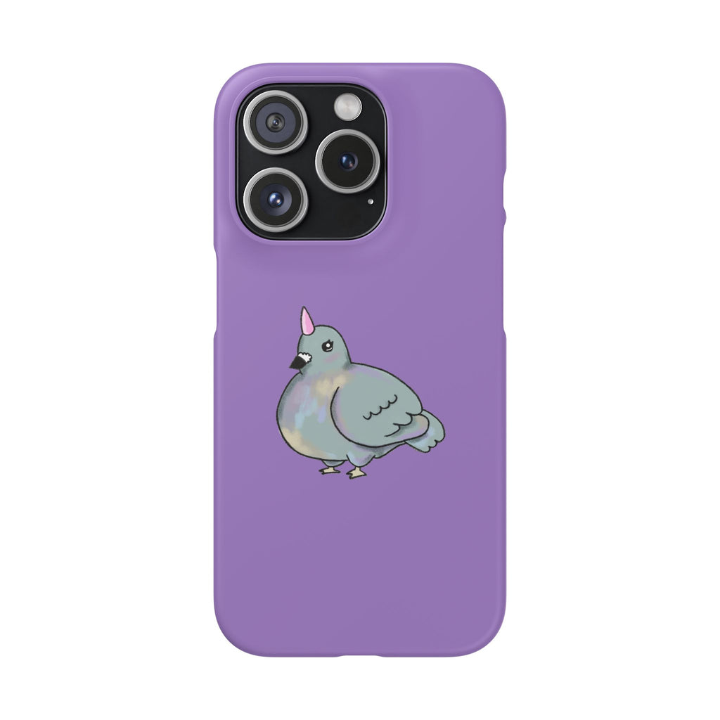 Purple Unicorn Pigeon Snap Phone Case