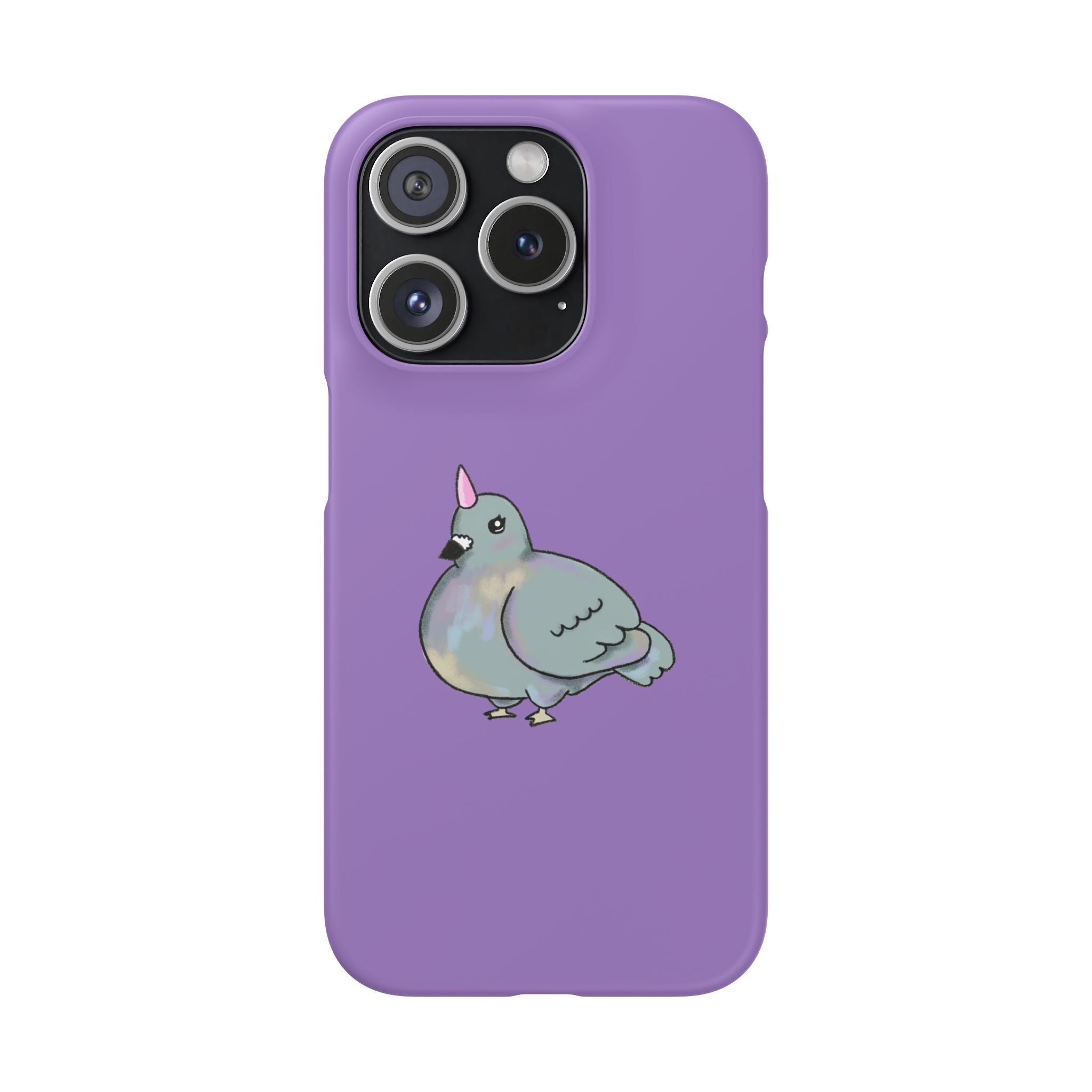 Purple Unicorn Pigeon Snap Phone Case