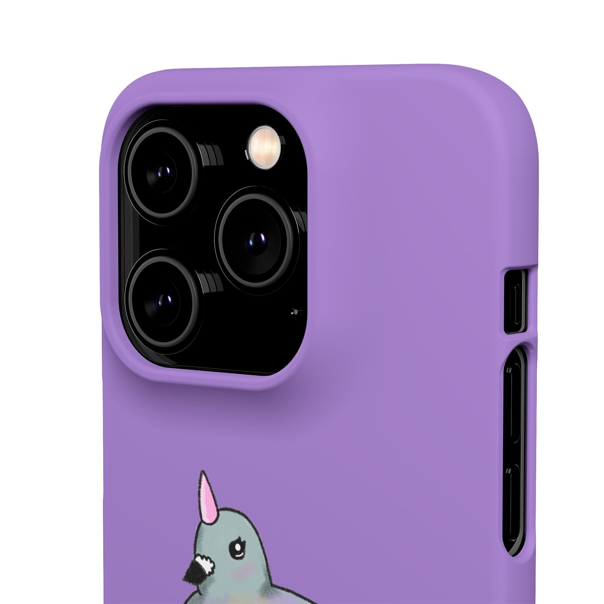 Purple Unicorn Pigeon Snap Phone Case