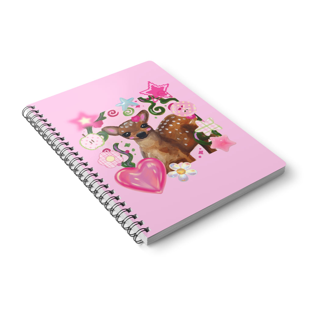 Silly deer - A5 Spiral Notebook