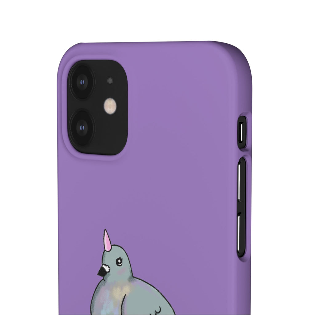 Purple Unicorn Pigeon Snap Phone Case