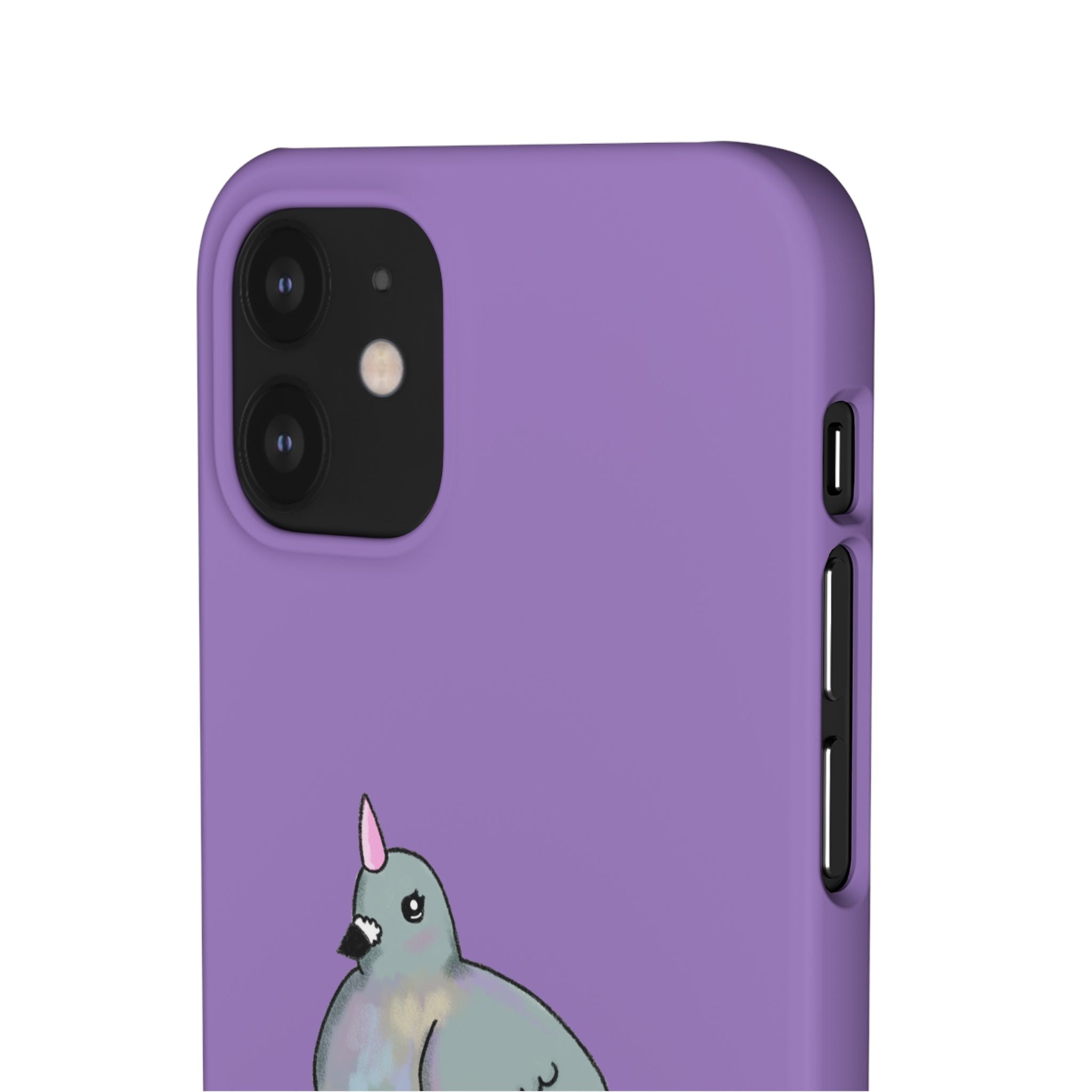 Purple Unicorn Pigeon Snap Phone Case