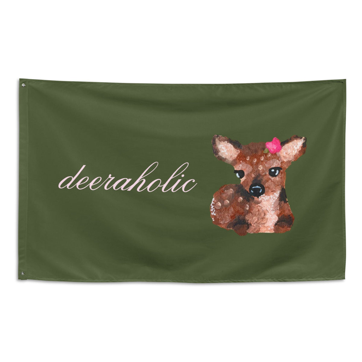 Deeraholic Fawn Flag - All-Over Print Outdoor/Indoor Banner