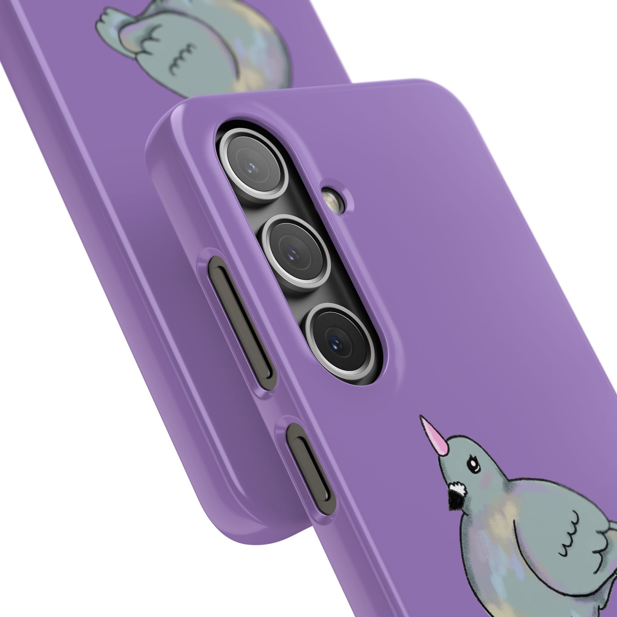 Purple Unicorn Pigeon Snap Phone Case