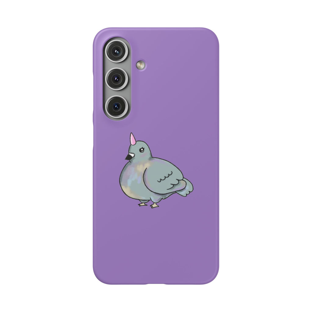 Purple Unicorn Pigeon Snap Phone Case