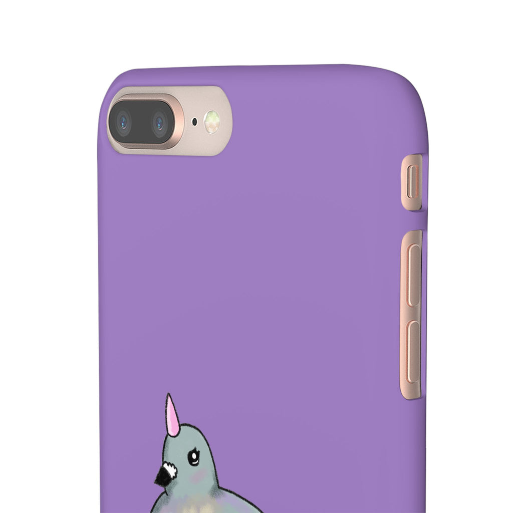 Purple Unicorn Pigeon Snap Phone Case