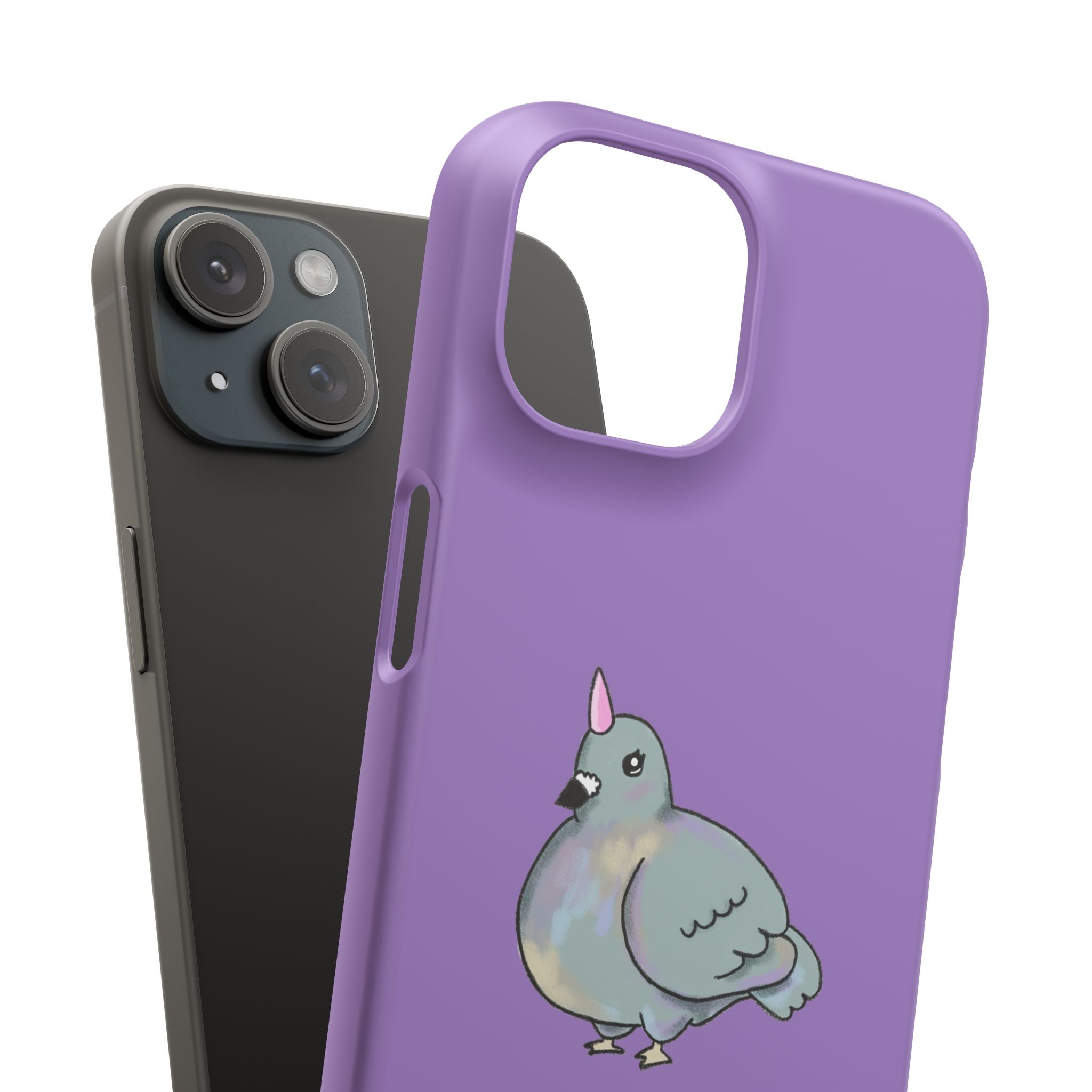 Purple Unicorn Pigeon Snap Phone Case