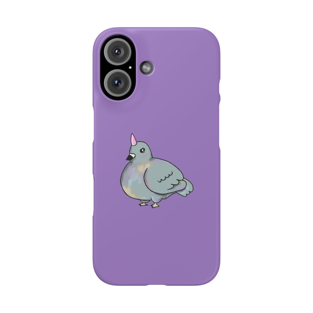 Purple Unicorn Pigeon Snap Phone Case