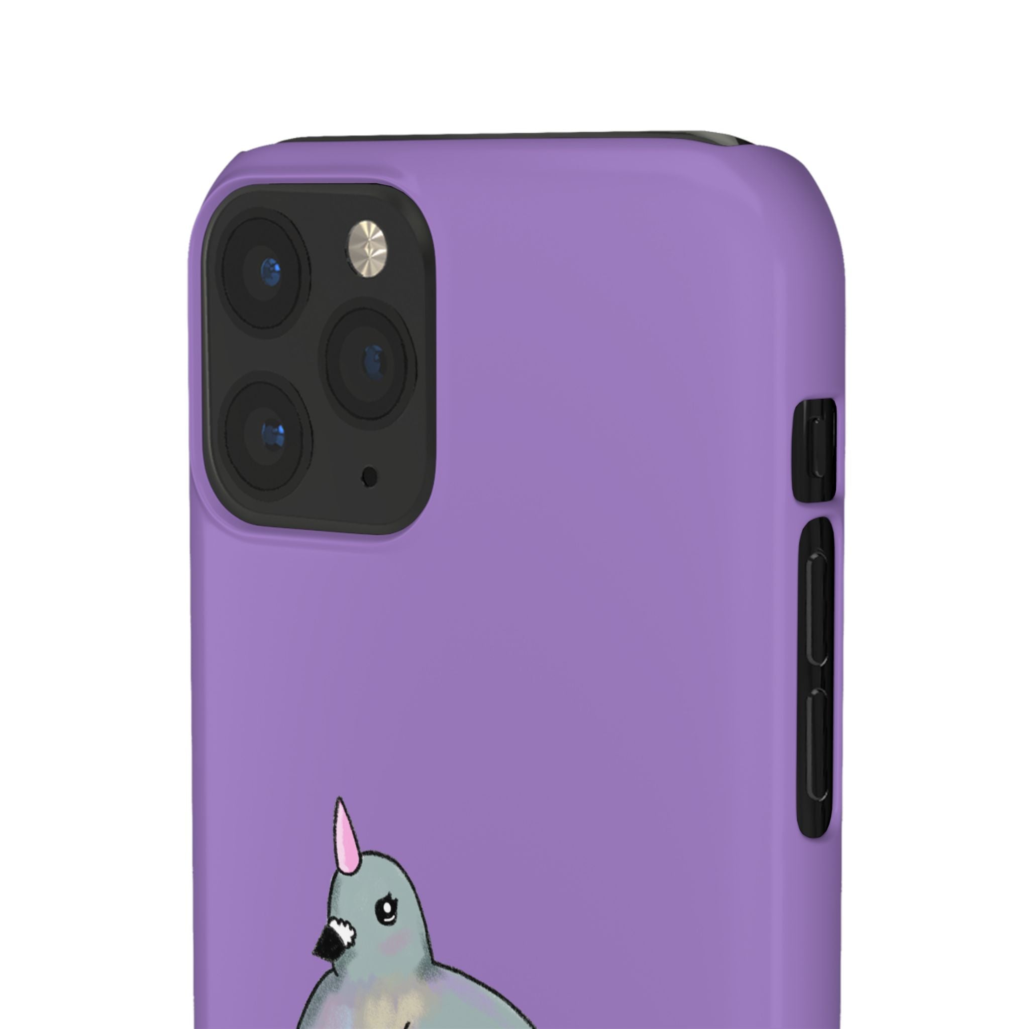 Purple Unicorn Pigeon Snap Phone Case