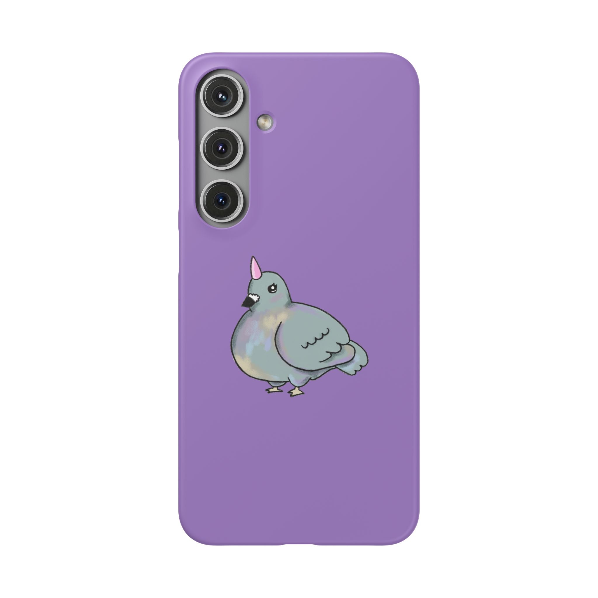 Purple Unicorn Pigeon Snap Phone Case