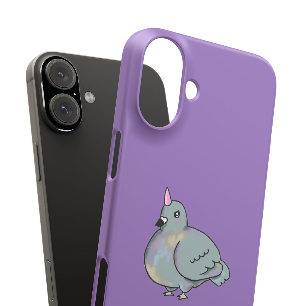 Purple Unicorn Pigeon Snap Phone Case