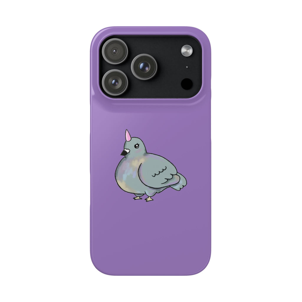 Purple Unicorn Pigeon Snap Phone Case