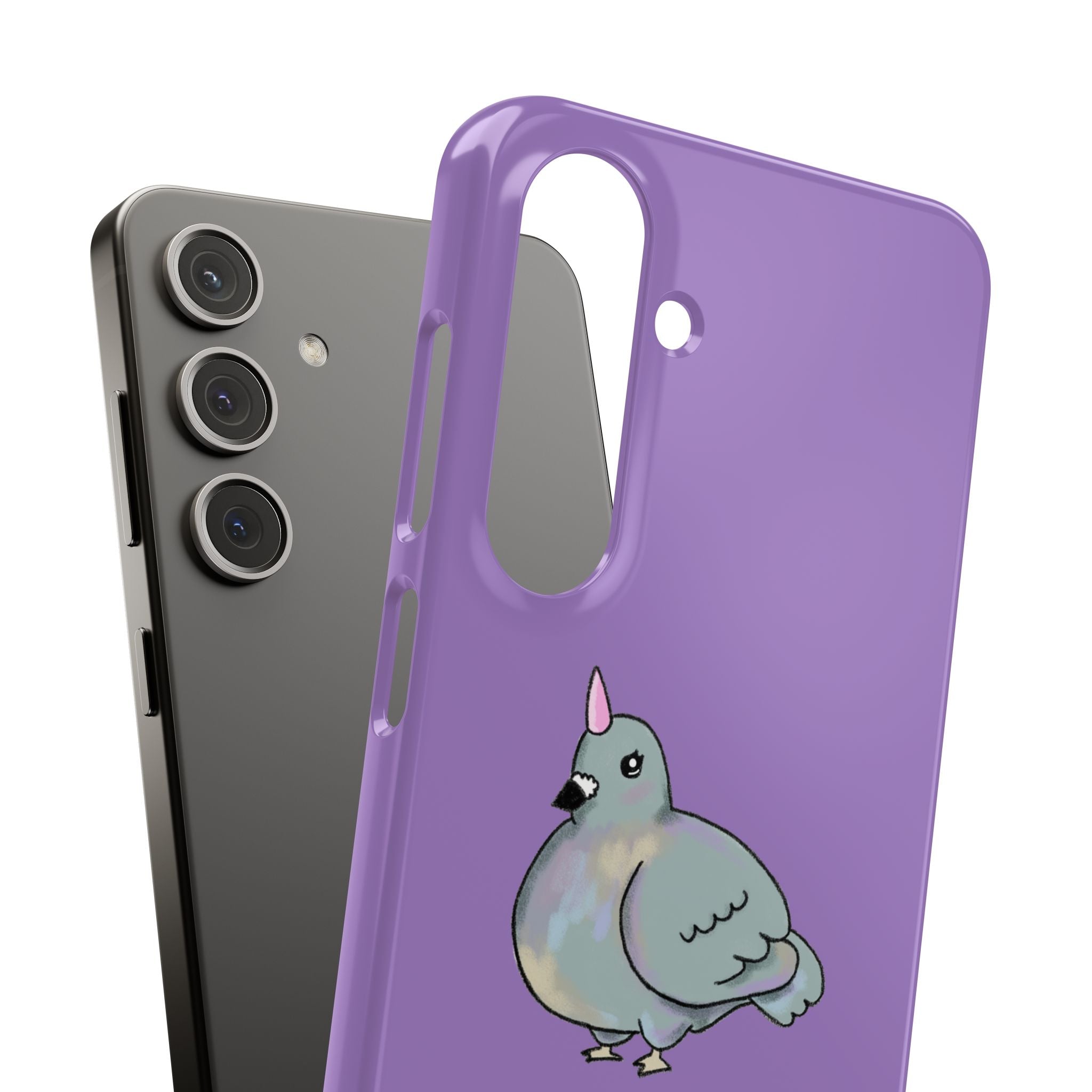 Purple Unicorn Pigeon Snap Phone Case