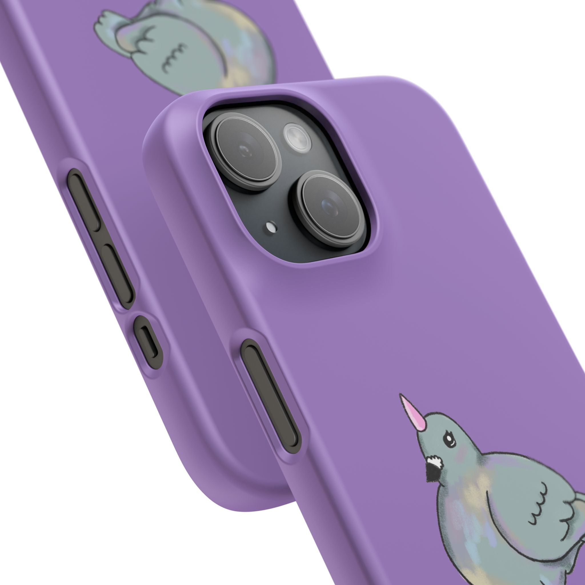 Purple Unicorn Pigeon Snap Phone Case