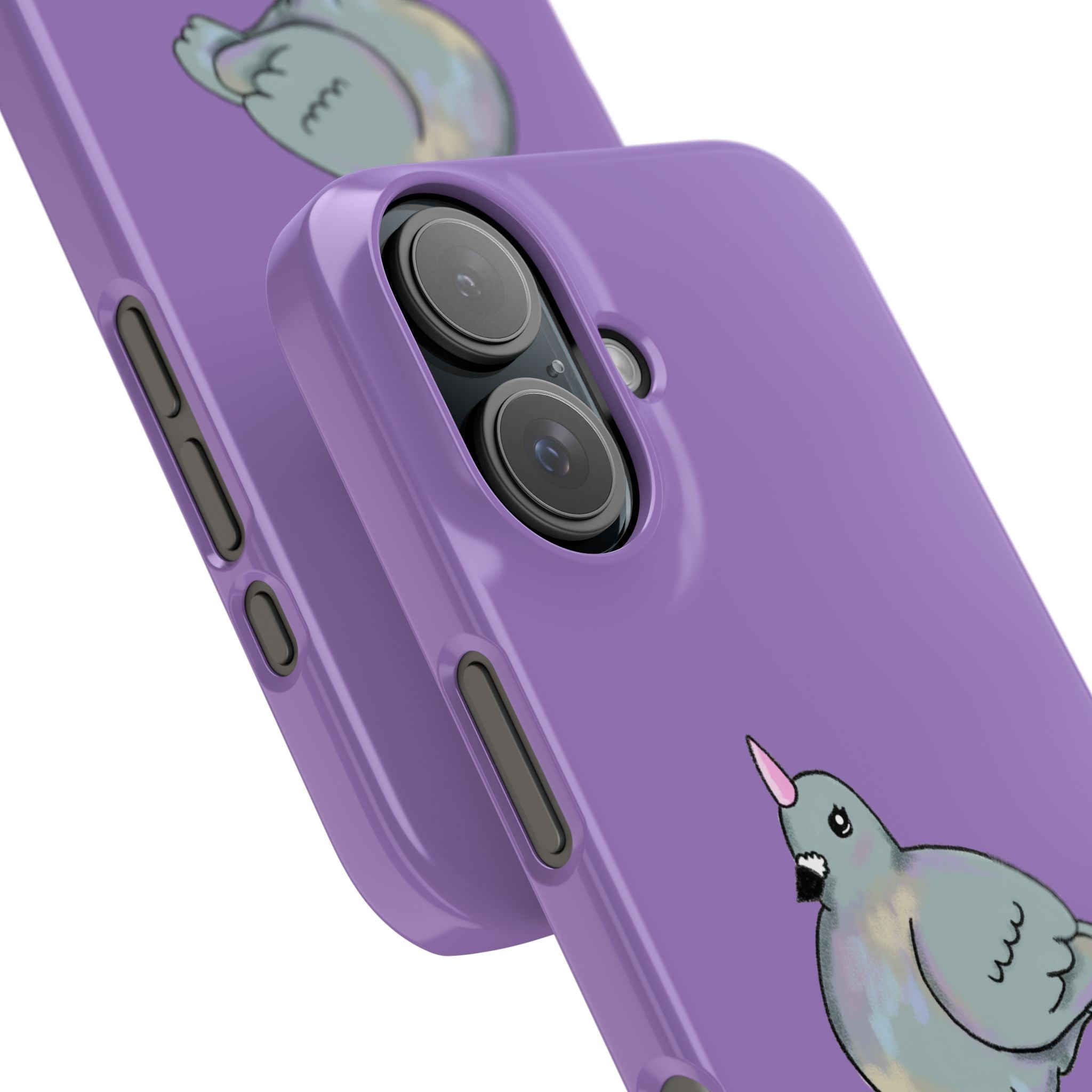 Purple Unicorn Pigeon Snap Phone Case