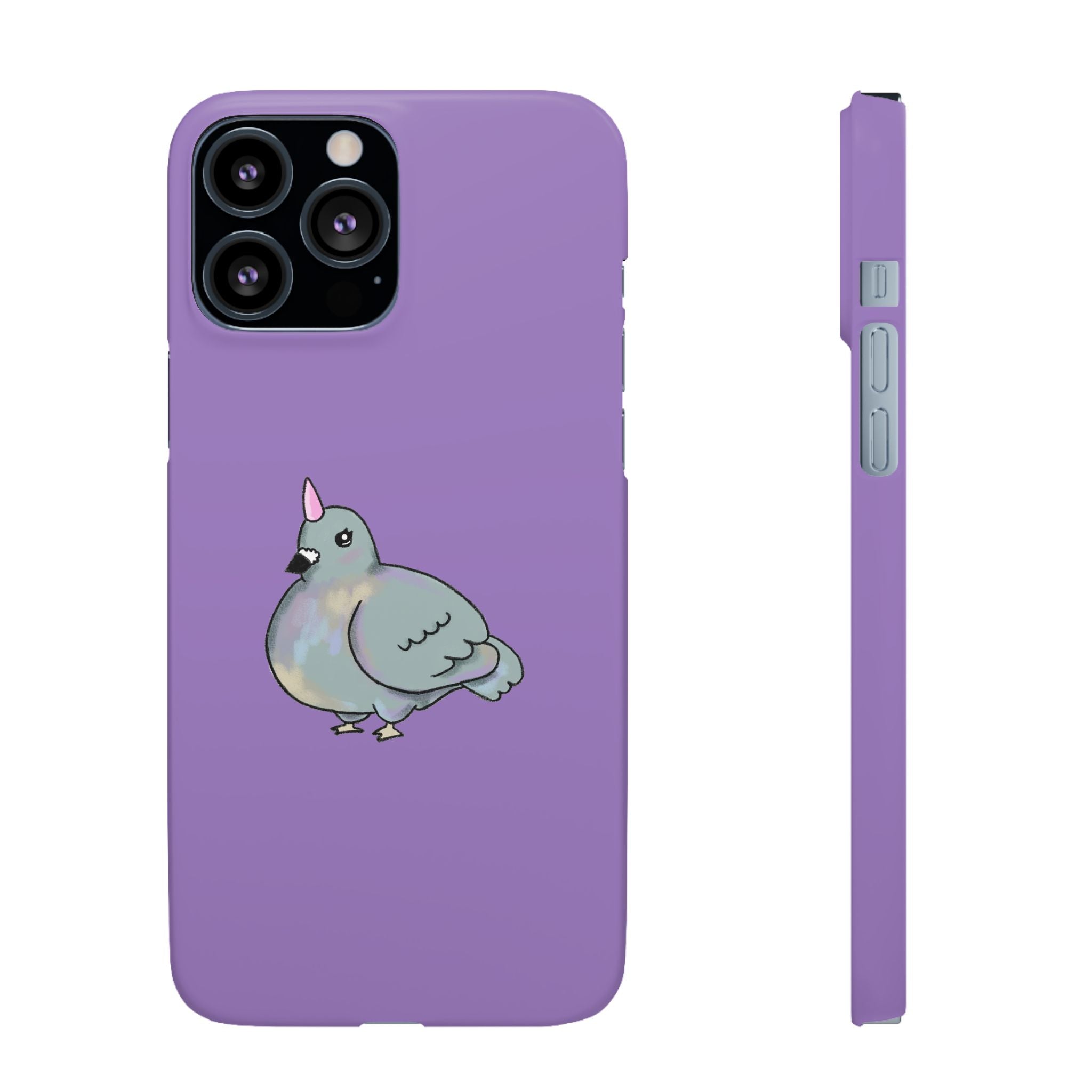 Purple Unicorn Pigeon Snap Phone Case